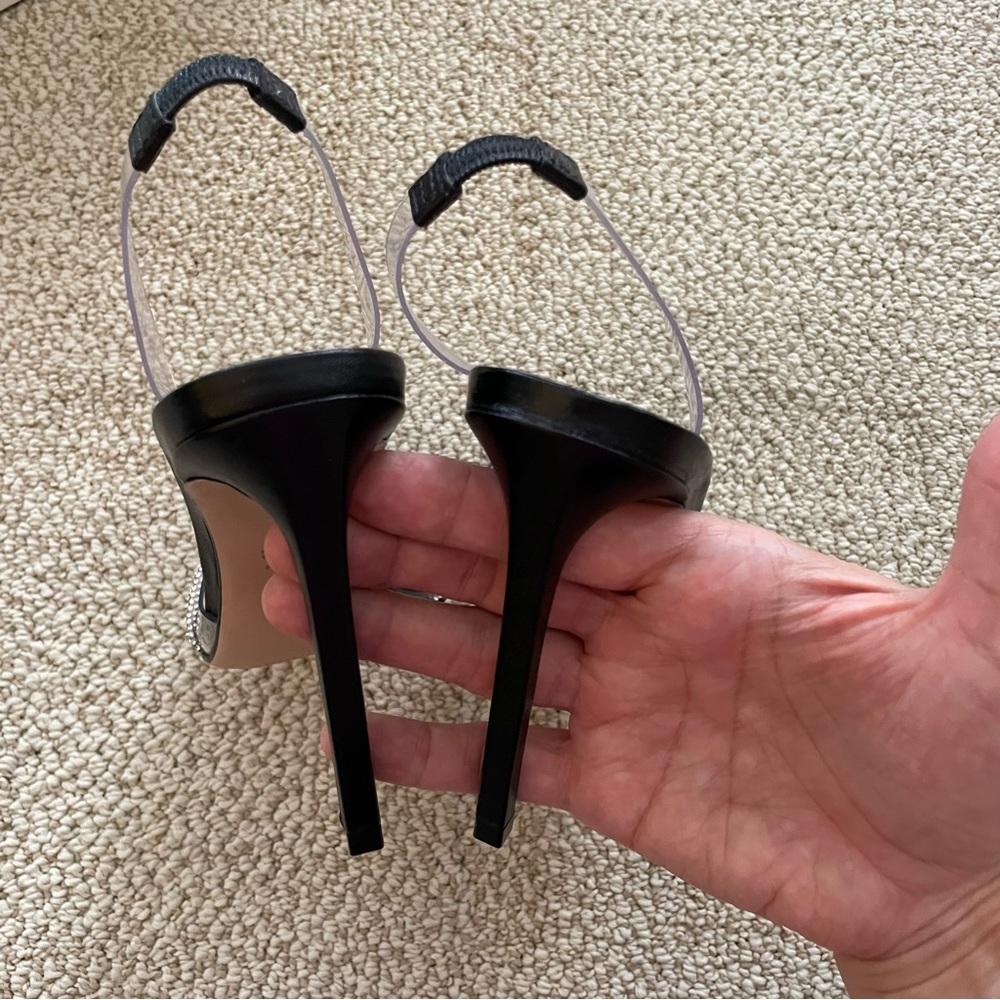 NWT Schutz Julie Slingback Heels Vinyl / Napa Leather Women’s size 6.5 - Picture 9 of 12